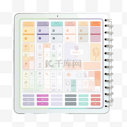 或迷人图片_数字规划贴纸元素或标签