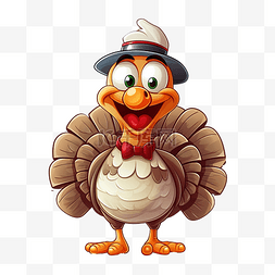 感恩节惠图片_土耳其卡通收藏感恩节快乐庆祝标