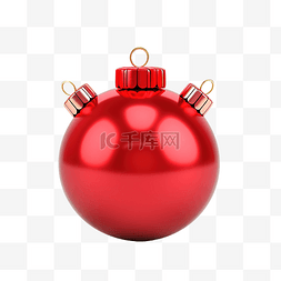 红色圣诞快乐3d PNG图像