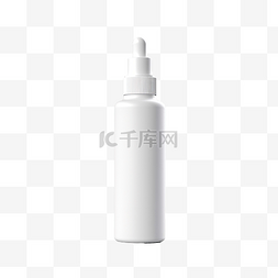 哑光塑料滴管瓶 3d 渲染