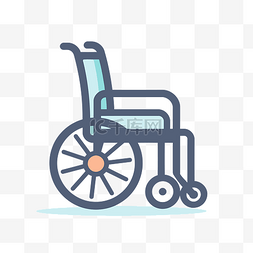 带有轮椅图标的轮椅设计 向量