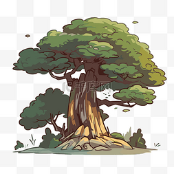 卡通一棵松树图片_松树 向量