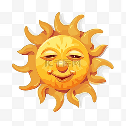 现实的太阳剪贴画卡通太阳在白色