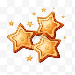 星星饼干png插图