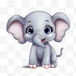 斑马图片_可愛的大象png