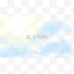 可爱蓝天白云图片_蓬松的云彩边框横图阳光