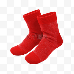 红袜子圣诞老人服装冬衣新年和圣