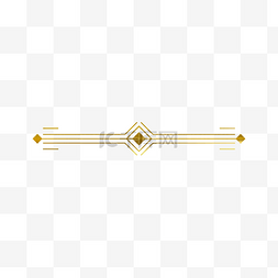 金色的复古分割线图片_几何金色传统分割线装饰
