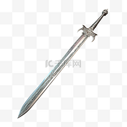 骑士的剑图片_背景上孤立的剑刃