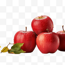 秋天户外的红苹果