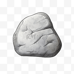 灰色瓦图片_写实石头插画