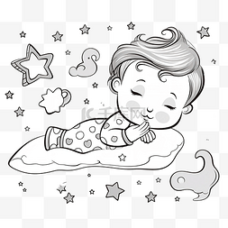 睡着的狼图片_儿童系列可爱的小宝宝睡着甜甜的