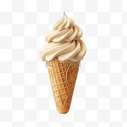 寒冷背景图片_孤立的冰淇淋甜筒 3d 插图