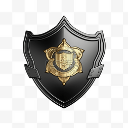 公安警徽图片_3d 插图警察徽章