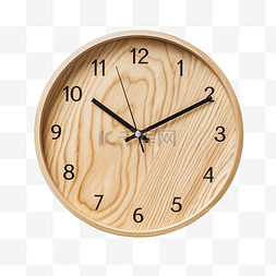 创建一个带有隔离木质背景的时钟