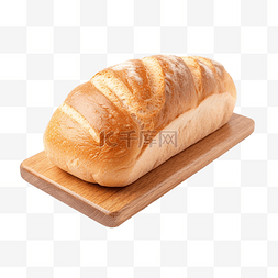 孤立的木板上的面包