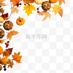 小饰品图片_白色秋季装饰，带复制空间