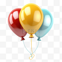 新年气球图3d