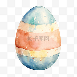 复活节彩蛋水彩画