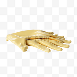 清洁用品3d黄色手套
