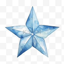 淡蓝色背景图片_淡蓝色星星眨眼水彩元素