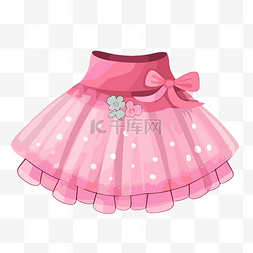 韩版短裙图片_芭蕾舞短裙剪贴画 粉色幼儿裙子