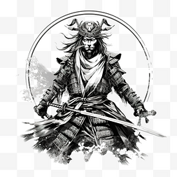 剑光图片_武士挥舞着两把剑纹身