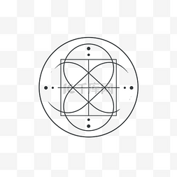 圆圈的标志，被线条包围，象征神