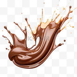 液体飞溅巧克力