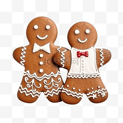 情侣雪图片_木桌上的圣诞自制姜饼情侣