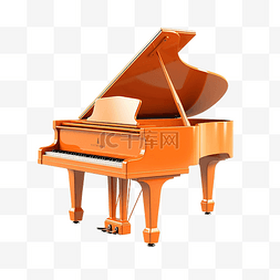 橙色钢琴乐器音乐剧