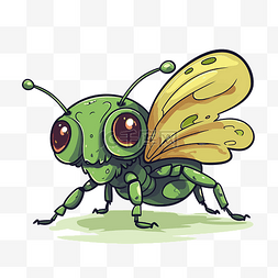 昆虫剪贴画卡通可爱昆虫矢量图