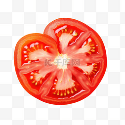 新鲜水果片图片_番茄水果片