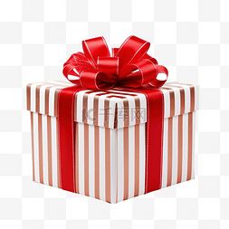 礼物圣诞盒子图片_用红白丝带包裹在盒子里的圣诞礼
