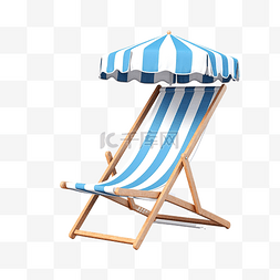 夏天游泳图片_3D 渲染中的沙滩椅逼真