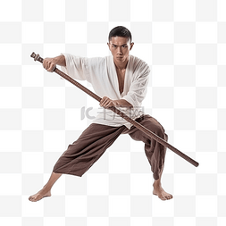 武术文化图片_马来亚武士运动模式武术持矛
