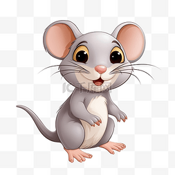 老鼠卡通可爱动物png文件