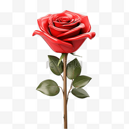 3d 插图一朵玫瑰