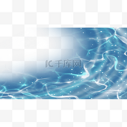 水滴水波纹蓝色边框横图水花