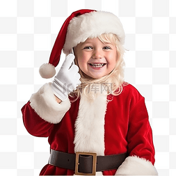 皇冠红图片_男孩打电话给圣诞老人并讲述他对