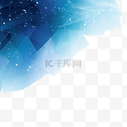 抽象背景蓝色几何现代证书模板