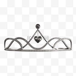 钻石王冠3d渲染银色质感