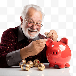 存钱罐手图片_圣诞老人把钱放入圣诞存钱罐存钱