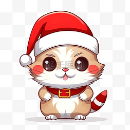 动物爪子卡通图片_猫 小猫 圣诞节 圣诞老人 滑板人