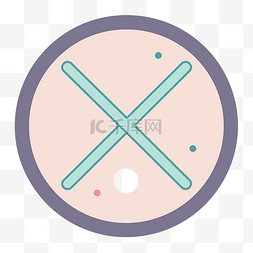 交叉圆圈图片_单词 x 显示在一个圆圈中 向量