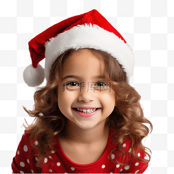 一个美丽的小女孩享受圣诞假期的
