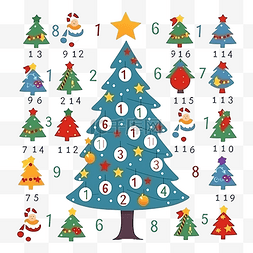 计数游戏 数出圣诞树的数量并写