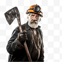 煤矿矿工图片_有镐的煤矿工人