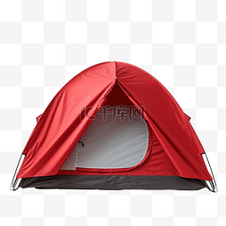 红色露营帐篷
