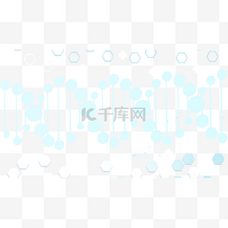 医学背景与六角形形状边框横图dna